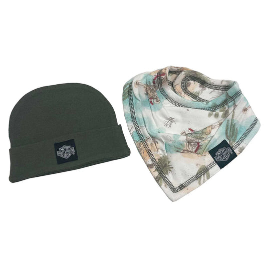 HARLEY-DAVIDSON® BABY BOYS NEWBORN WESTERN BEANIE SET (2 PIECE)