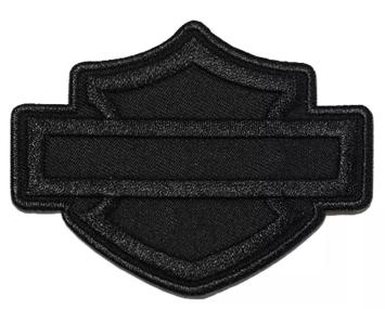 HARLEY-DAVIDSON® BLACK ON BLACK HOLLOW BAR & SHIELD PATCH