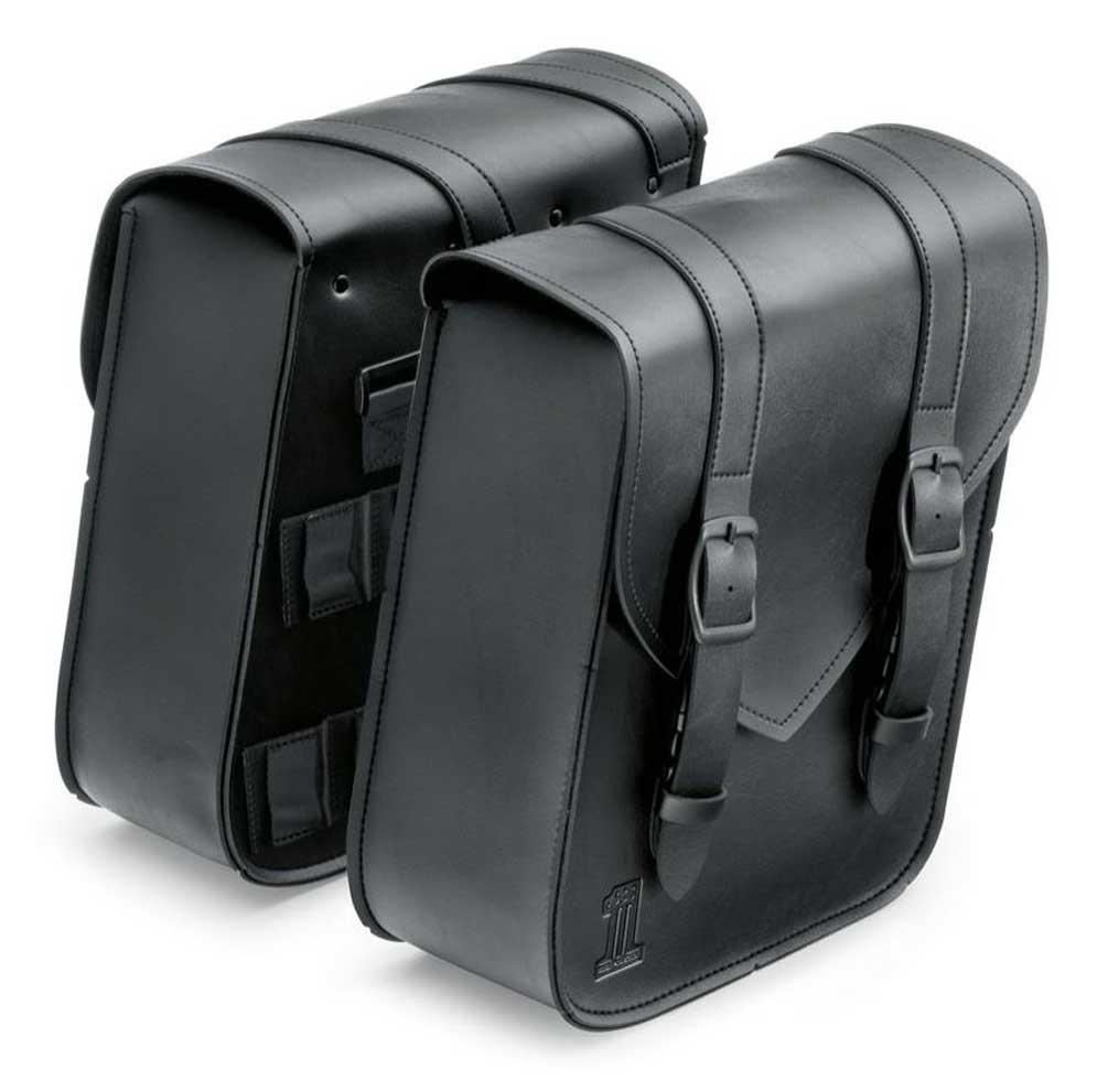 Black Standard Line Throw-Over Saddlebags - Compact