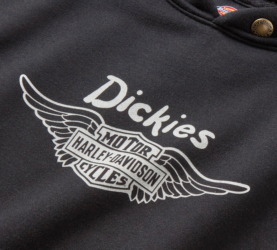 HARLEY-DAVIDSON® MENS  HOODIE - KNIT DICKIES HORSESHOE BLACK