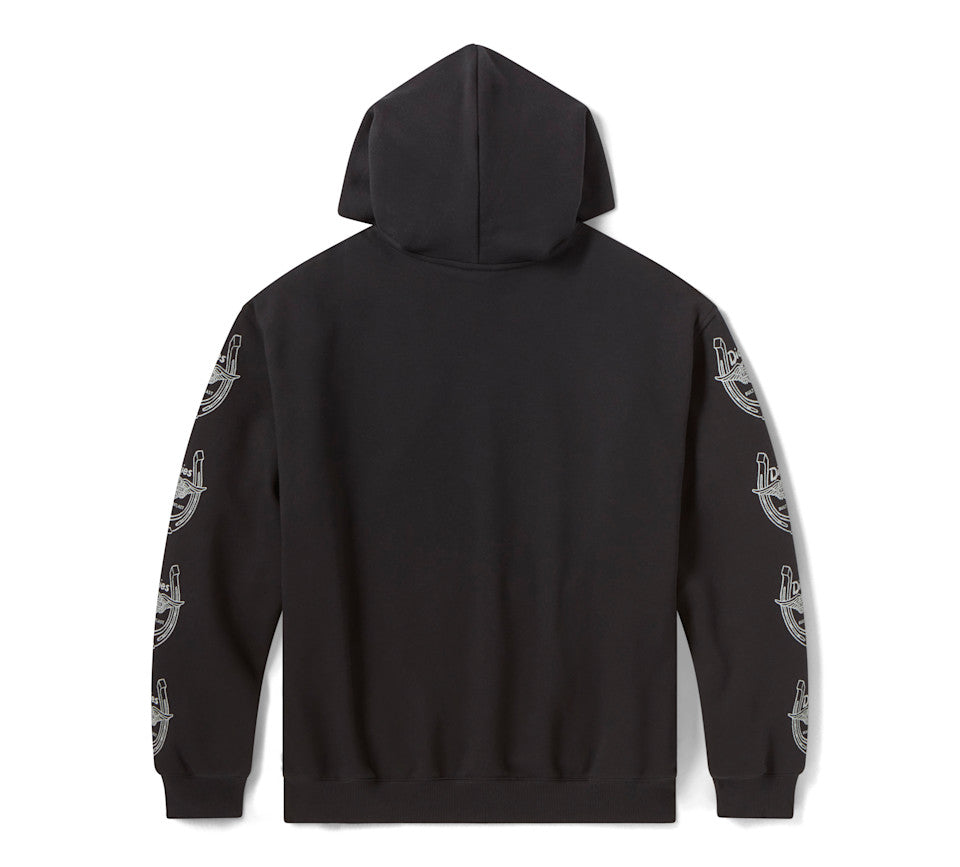 HARLEY-DAVIDSON® MENS  HOODIE - KNIT DICKIES HORSESHOE BLACK