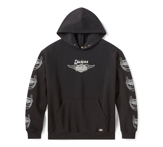 HARLEY-DAVIDSON® MENS  HOODIE - KNIT DICKIES HORSESHOE BLACK