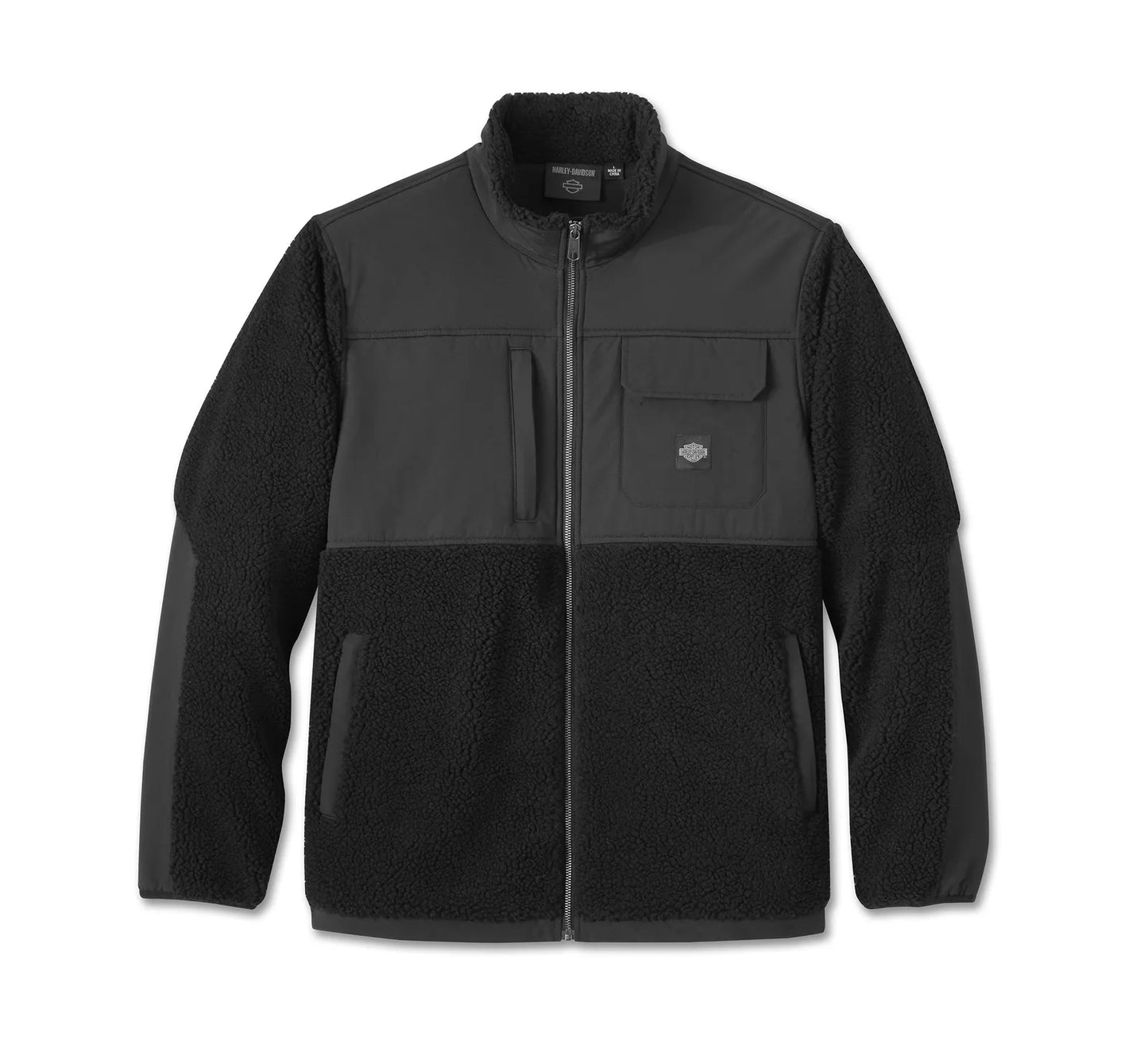 HARLEY-DAVIDSON® MOCK - KNIT BLACK  JACKET