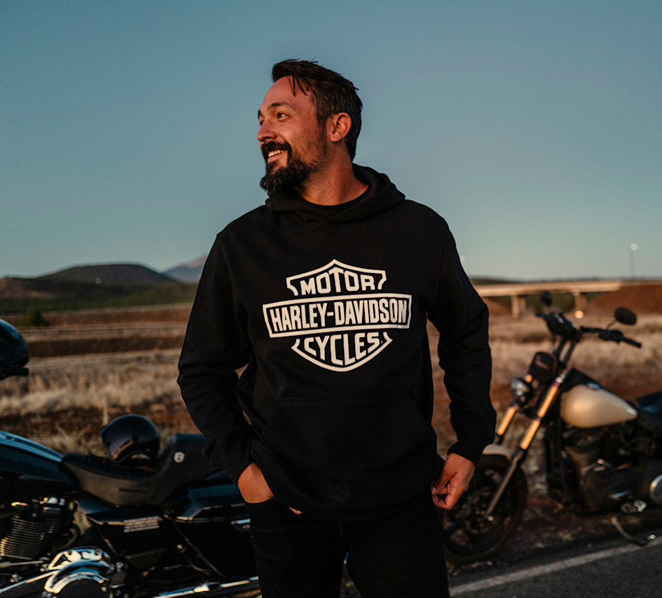 HARLEY-DAVIDSON® MENS HOODIE - KNIT BLACK