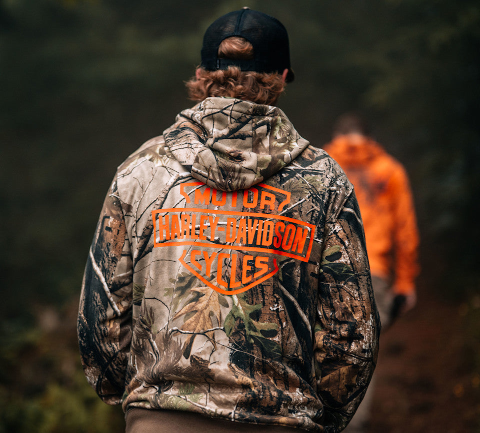 HARLEY-DAVIDSON® MENS HOODIE - KNIT REALTREE , BROWN