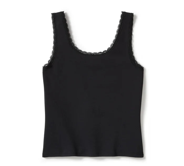 HARLEY-DAVIDSON® WOMENS ROSE & THORN BLING LACE TANK TOP