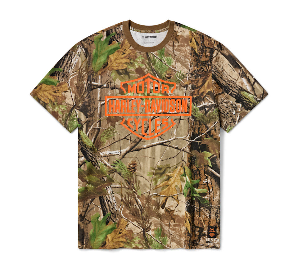 HARLEY-DAVIDSON® MENS TEE - KNIT , REAL TREE BROWN