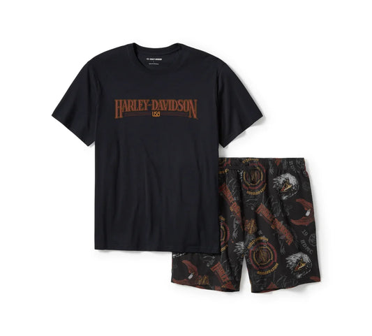 HARLEY-DAVIDSON® MENS 80S TANK PAJAMA SHORTS SET