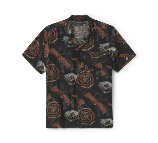 HARLEY-DAVIDSON® MENS 80S TANK ALOHA SHORT SLEEVE SHIRT