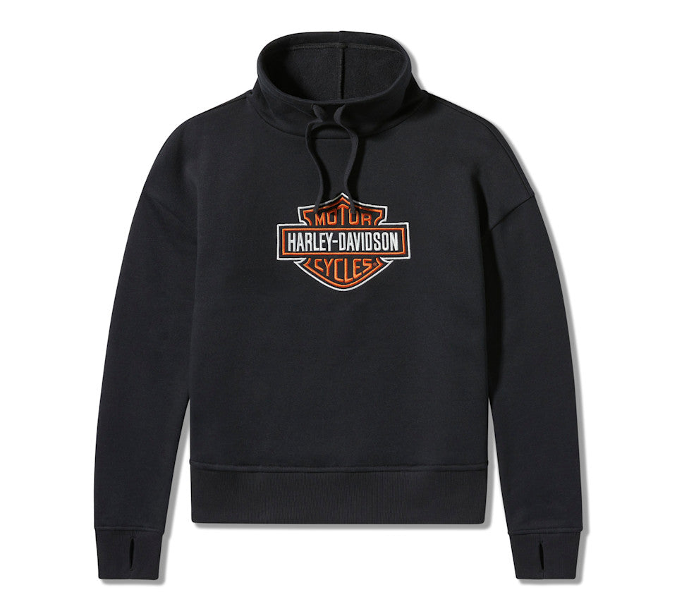 HARLEY-DAVIDSON® WOMENS PULLOVER KNIT BLACK