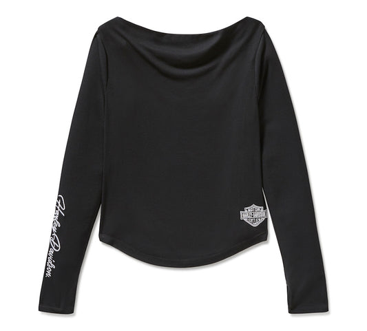 HARLEY-DAVIDSON® WOMENS TOP KNIT BLACK