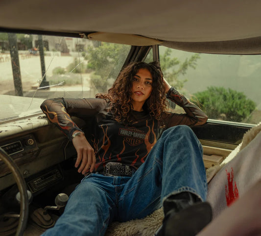 HARLEY-DAVIDSON® WOMENS TOP KNIT BLACK