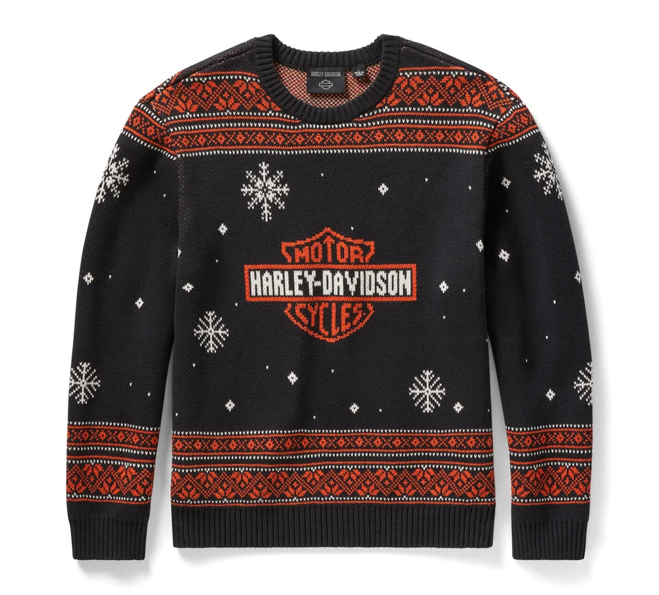 HARLEY-DAVIDSON® MENS SWEATER - KNIT BLACK