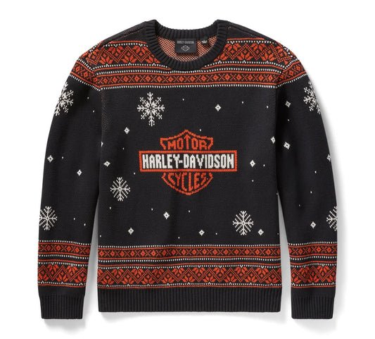 HARLEY-DAVIDSON® MENS SWEATER - KNIT BLACK