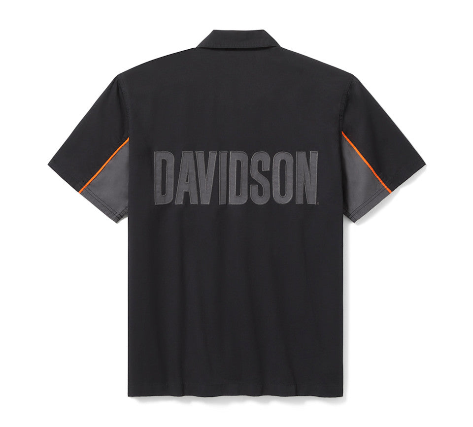 HARLEY-DAVIDSON® MENS SHIRT WOVEN BLACK / GREY