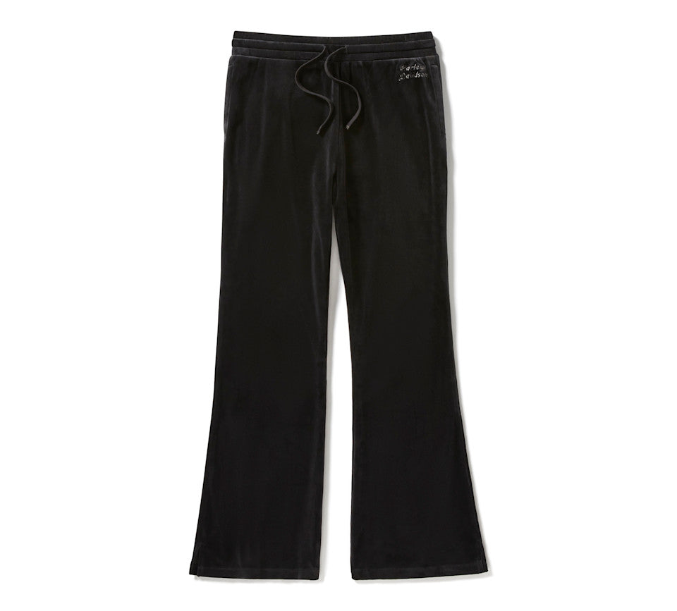 HARLEY-DAVIDSON® WOMENS BLACK VELOUR PANT