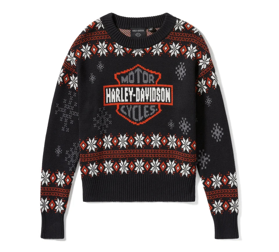 HARLEY-DAVIDSON® WOMENS SWEATER - KNIT BLACK
