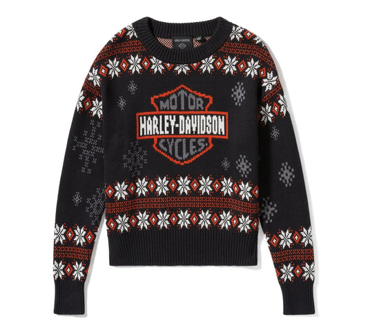 HARLEY-DAVIDSON® WOMENS SWEATER - KNIT BLACK
