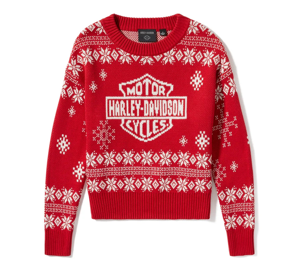 HARLEY-DAVIDSON® WOMENS SWEATER - KNIT RED