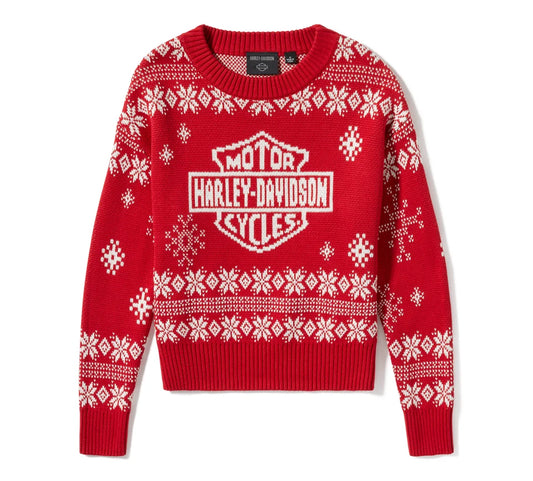 HARLEY-DAVIDSON® WOMENS SWEATER - KNIT RED