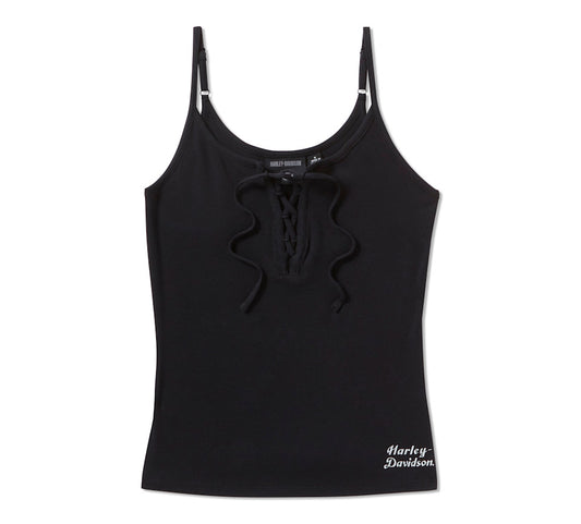 HARLEY-DAVIDSON® WOMENS BLACK TANK KNIT