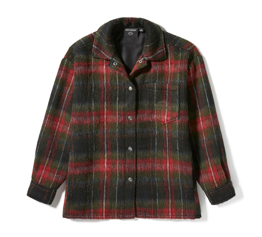 HARLEY-DAVIDSON® LADIES JACKET - WOVEN BLACK / RED PLAID