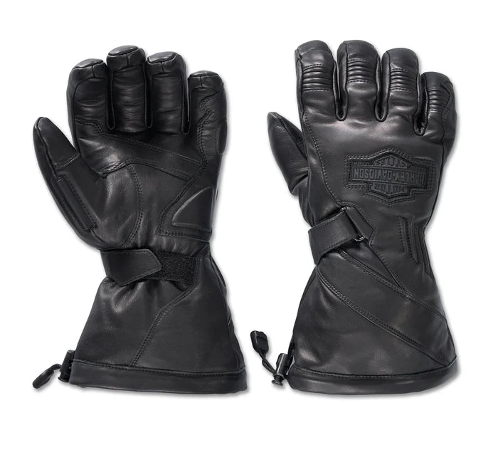 HARLEY-DAVIDSON® MENS CIRCUIT II WATERPROOF LEATHER GAUNLET GLOVES