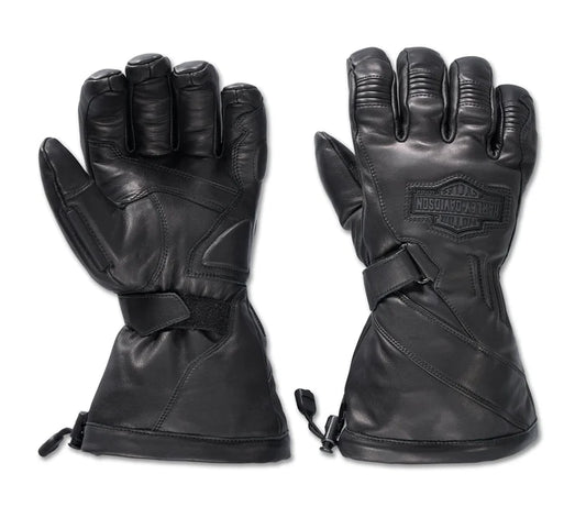 HARLEY-DAVIDSON® MENS CIRCUIT II WATERPROOF LEATHER GAUNLET GLOVES