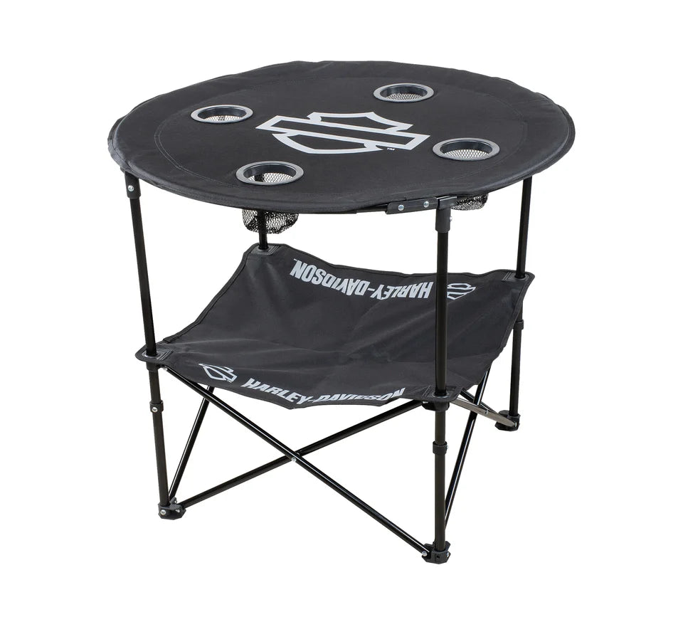 HARLEY-DAVIDSON® OPEN BAR & SHIELD FOLDING TABLE