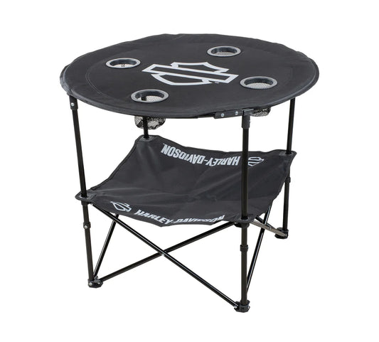 HARLEY-DAVIDSON® OPEN BAR & SHIELD FOLDING TABLE