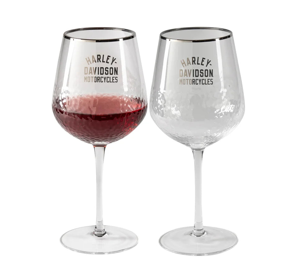 HARLEY-DAVIDSON®  H-D PEBBLED WINE GLASS SET