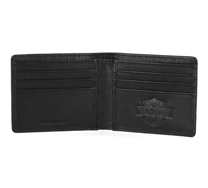 HARLEY-DAVIDSON® PEBBLE CLASSIC EAGLE BILLFOLD MENS WALLET