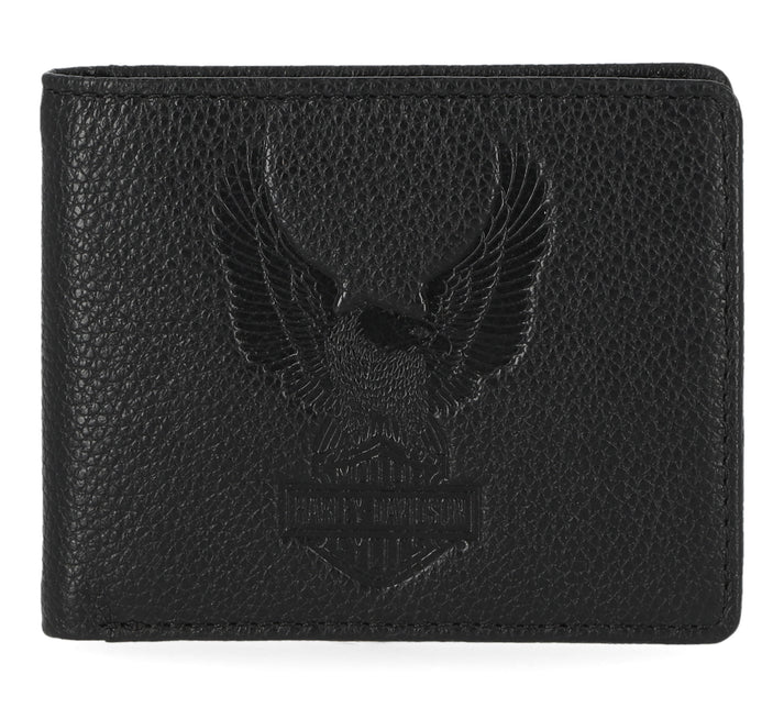 HARLEY-DAVIDSON® PEBBLE CLASSIC EAGLE BILLFOLD MENS WALLET