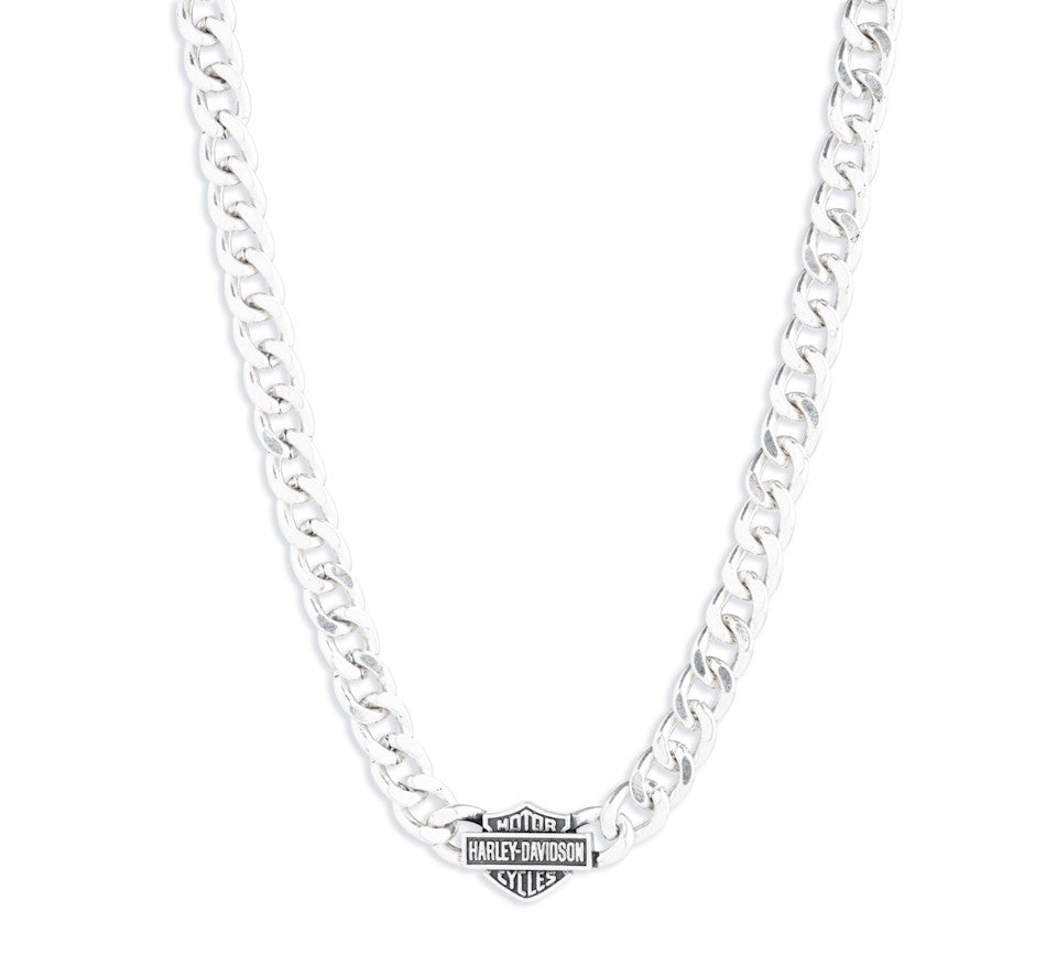 HARLEY-DAVIDSON® MENS  BAR & SHIELD CURB  LOGO NECKLACE