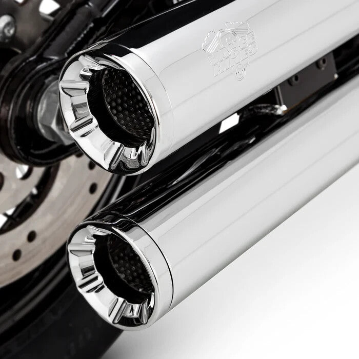 Vance & Hines M8 Eliminator 300 Slip-Ons Softail 2018-2020 Chrome