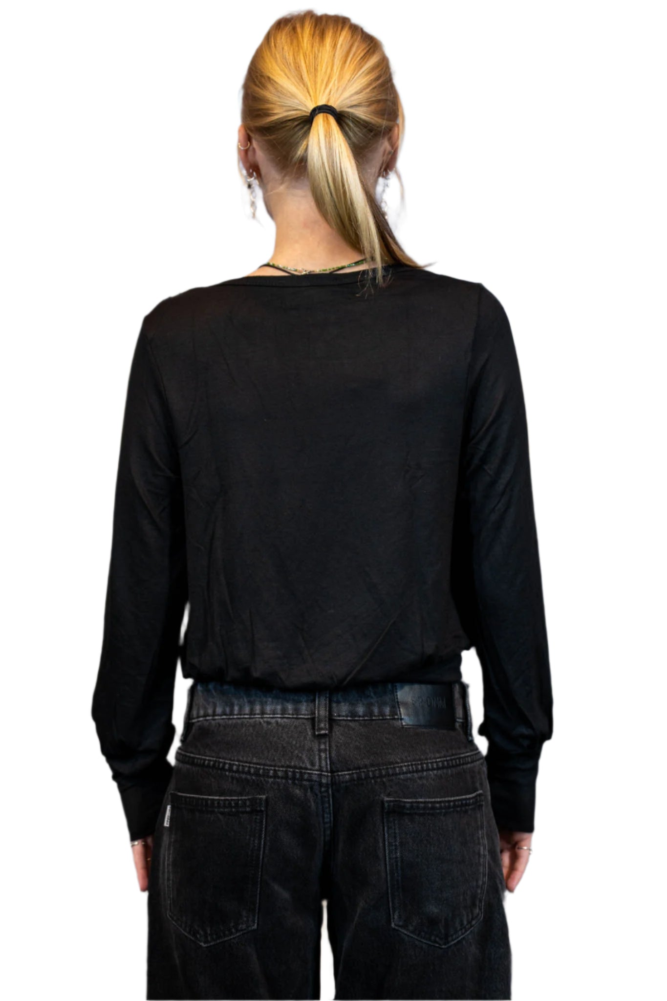 HARLEY-DAVIDSON® BLUE BEAM LONG SLEEVE SCOOP NECK TOP