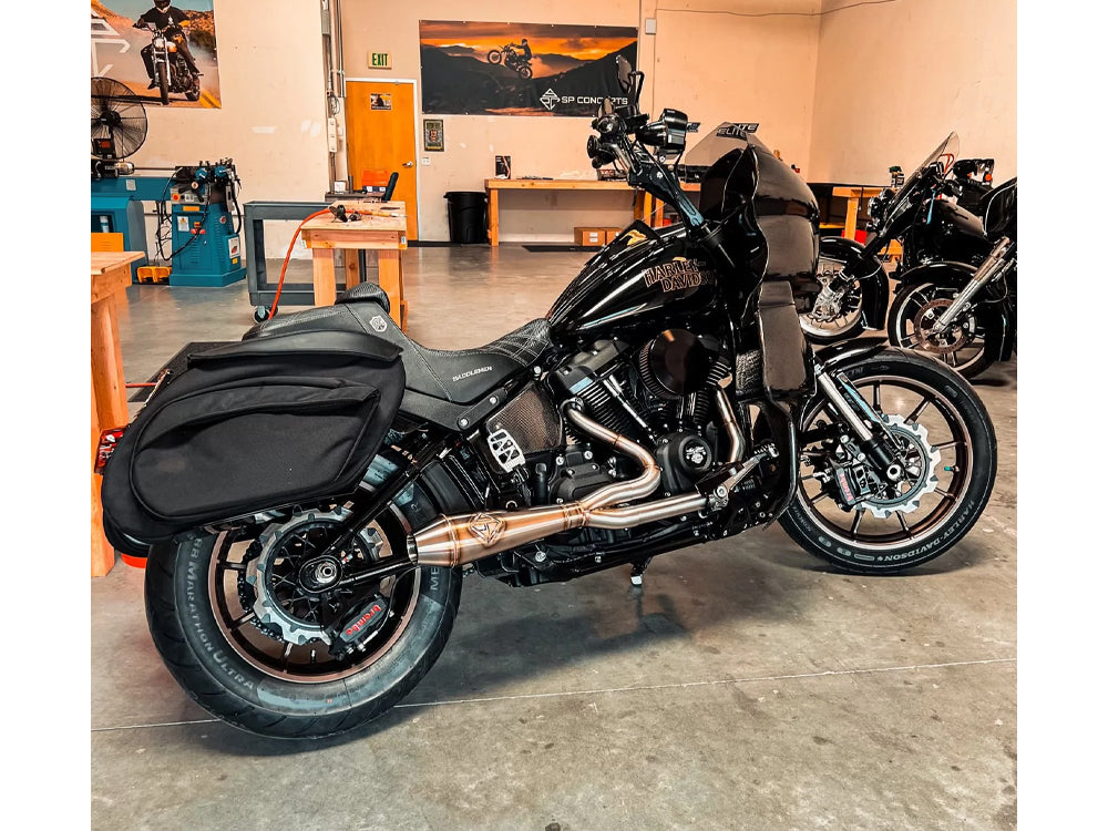 2-into-1 4.5in. Big Bore Exhaust – Stainless Steel. Fits Softail 2018up Non-240 Rear Tyre Models.