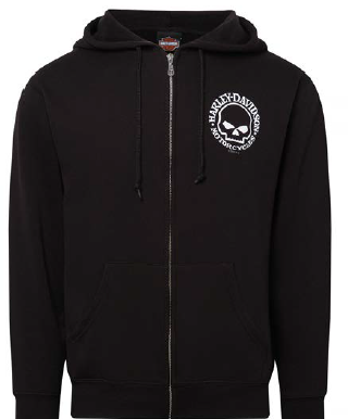 HARLEY-DAVIDSON® MENS WG ZIP BLACK HOODY
