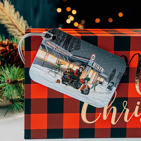 HARLEY-DAVIDSON® BIKER SANTA BIG TWIN GIFT TAGS