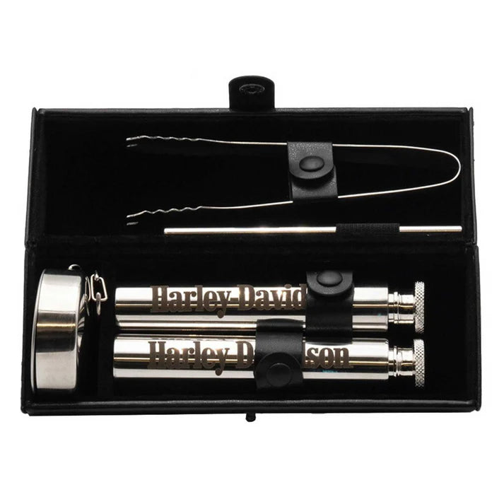 HARLEY-DAVIDSON® OPEN BAR & SHIELD EAGLE TRAVEL BAR SET