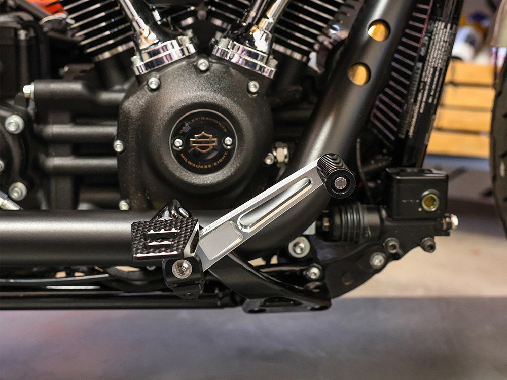 Brake Pedal Arm – Chrome. Fits Softail 2018up with Mid Controls.