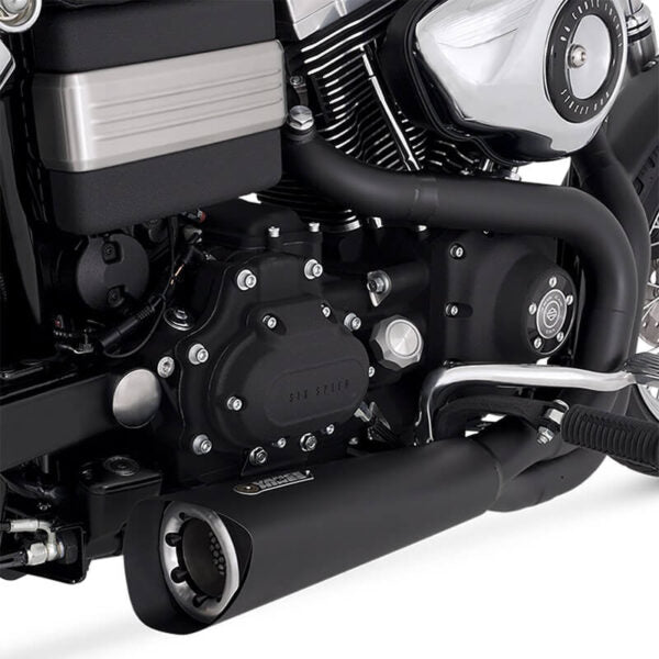 VANCE AND HINES COMPETITION SERIES 2-1 EXHAUST 00-2011 SOFTAIL MODELS BLK