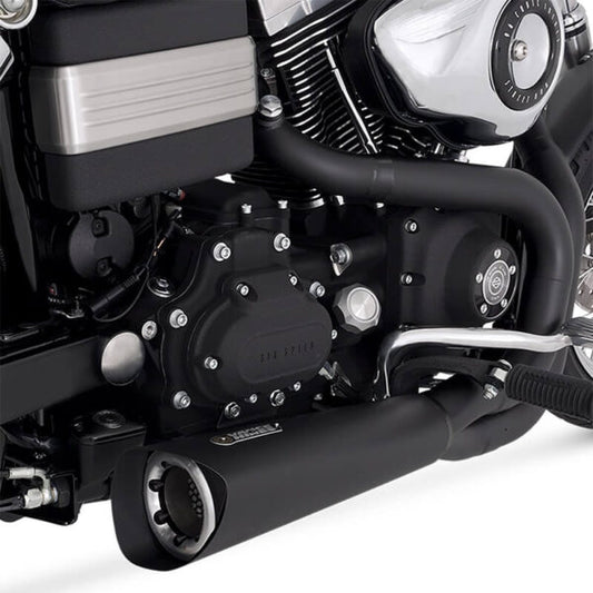 VANCE AND HINES COMPETITION SERIES 2-1 EXHAUST 00-2011 SOFTAIL MODELS BLK