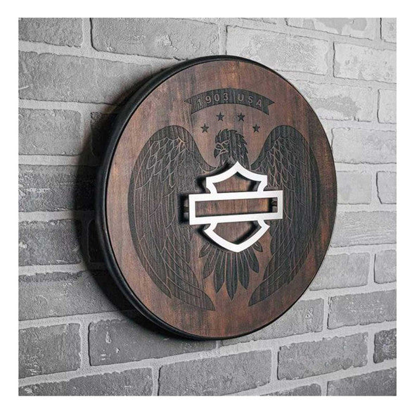 HARLEY-DAVIDSON® OPEN BAR & SHIELD EAGLE PUB SIGN