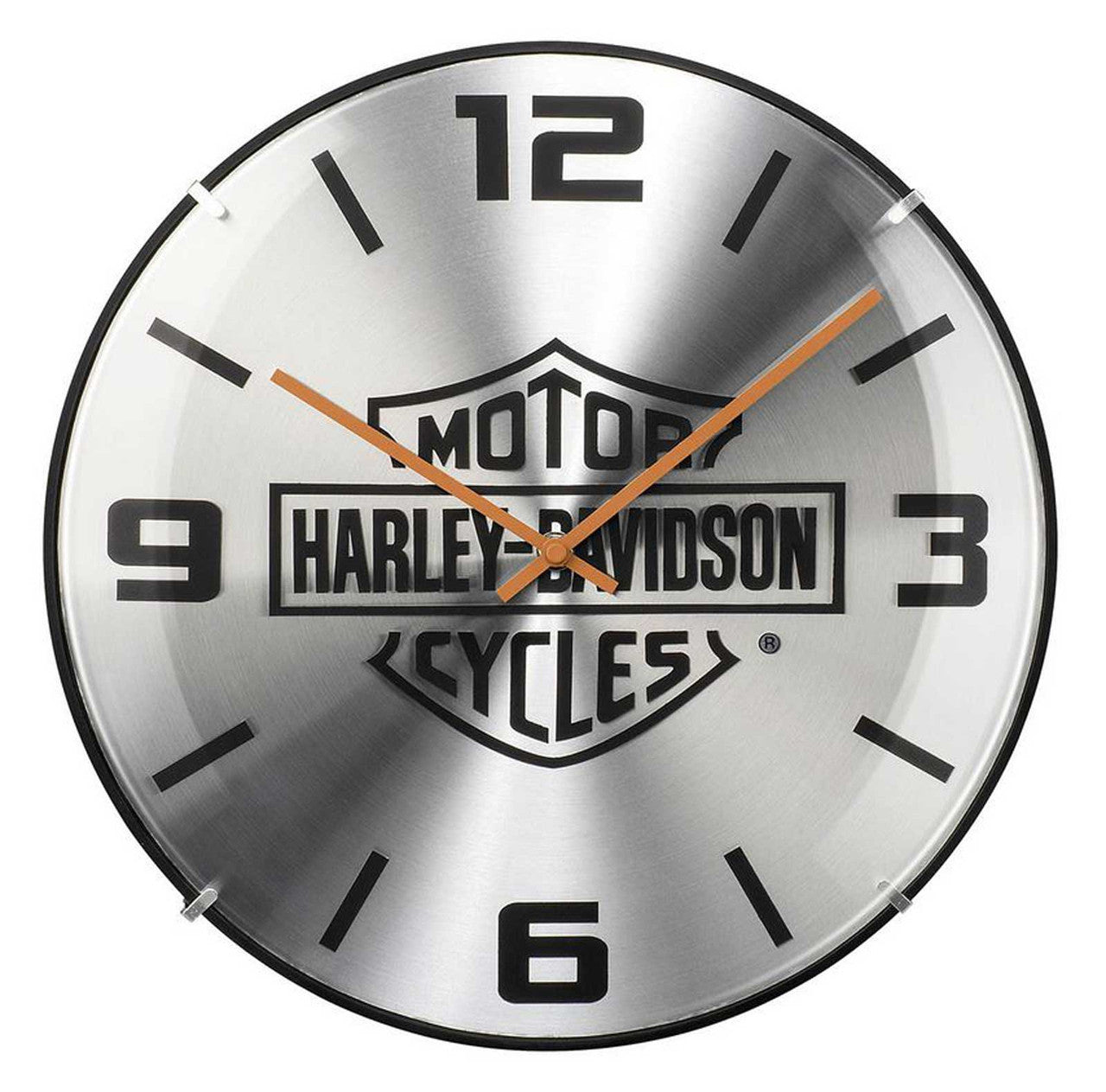 HARLEY-DAVIDSON® EMBOSSED BAR & SHIELD DOME METAL CLOCK