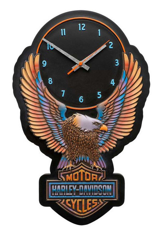 HARLEY-DAVIDSON® VIVID BAR & SHIELD EAGLE OUTDOOR CLOCK