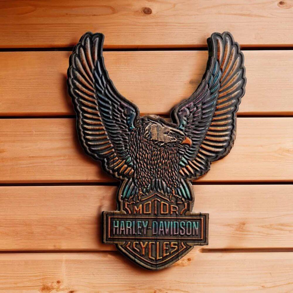 HARLEY-DAVIDSON® VIVID BAR & SHIELD EAGLE OUTDOOR WALL DECOR
