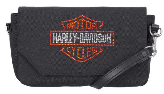 HARLEY-DAVIDSON® WOMENS B&S RHINESTONE HIP BAG