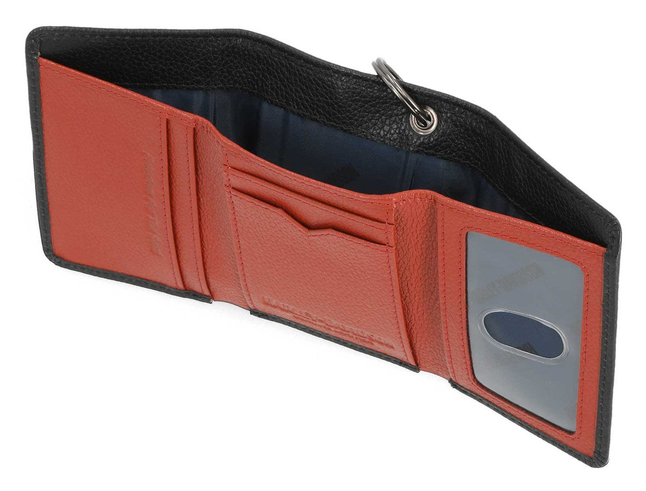 HARLEY-DAVIDSON® MENS BAR & SHIELD CORE PEBBLE CHAIN TRI-FOLD WALLET