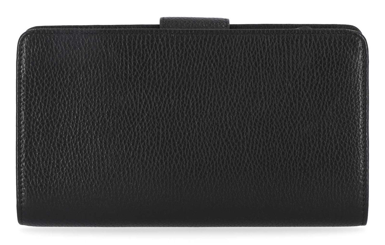 HARLEY-DAVIDSON® WOMENS PEBBLE LEATHER BAR & SHIELD CONTINENTAL WALLET